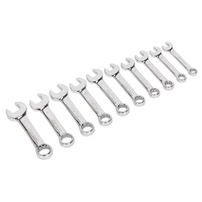 Sealey AK633 Premier Stubby Combination Spanner Set 10pc