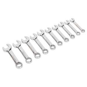 Sealey AK633 Premier Stubby Combination Spanner Set 10pc