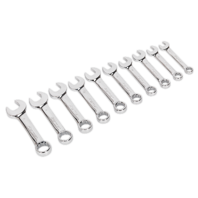 Sealey AK633 Premier Stubby Combination Spanner Set 10pc