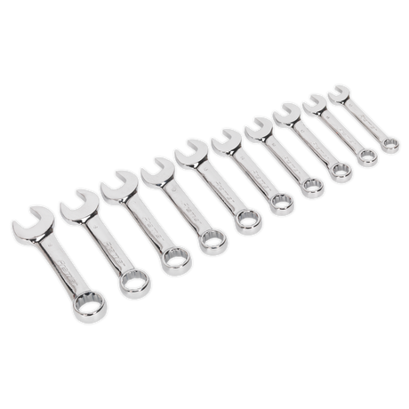 Sealey AK633 Premier Stubby Combination Spanner Set 10pc