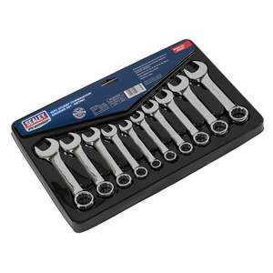 Sealey AK633 Premier Stubby Combination Spanner Set 10pc - additional view 2