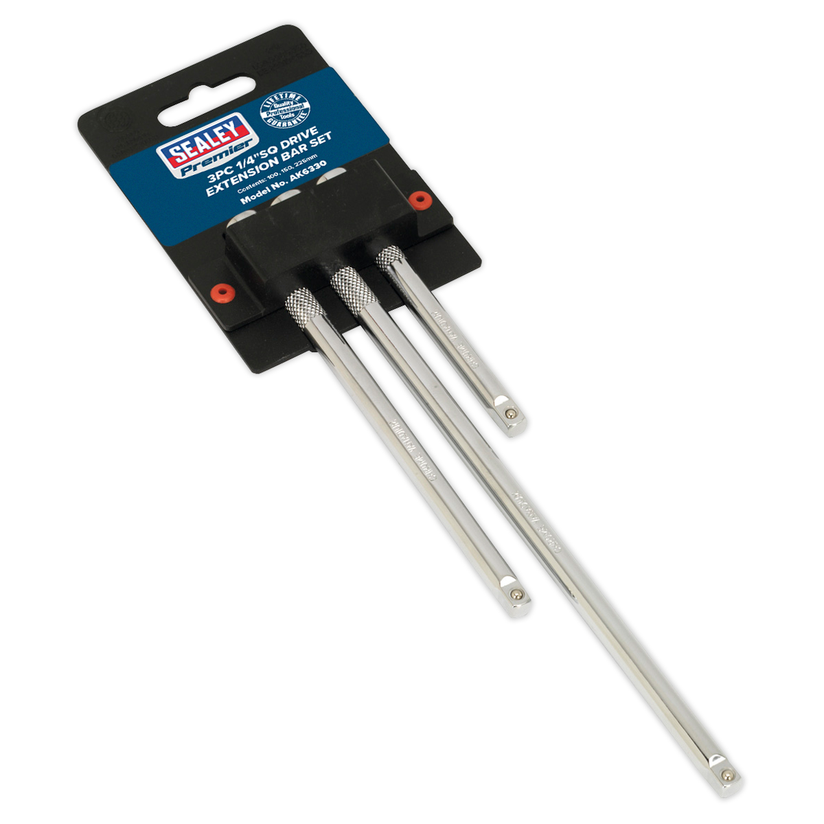 Sealey AK6330 Premier Extension Bar Set 1/4"Sq Drive 3pc - additional view 3