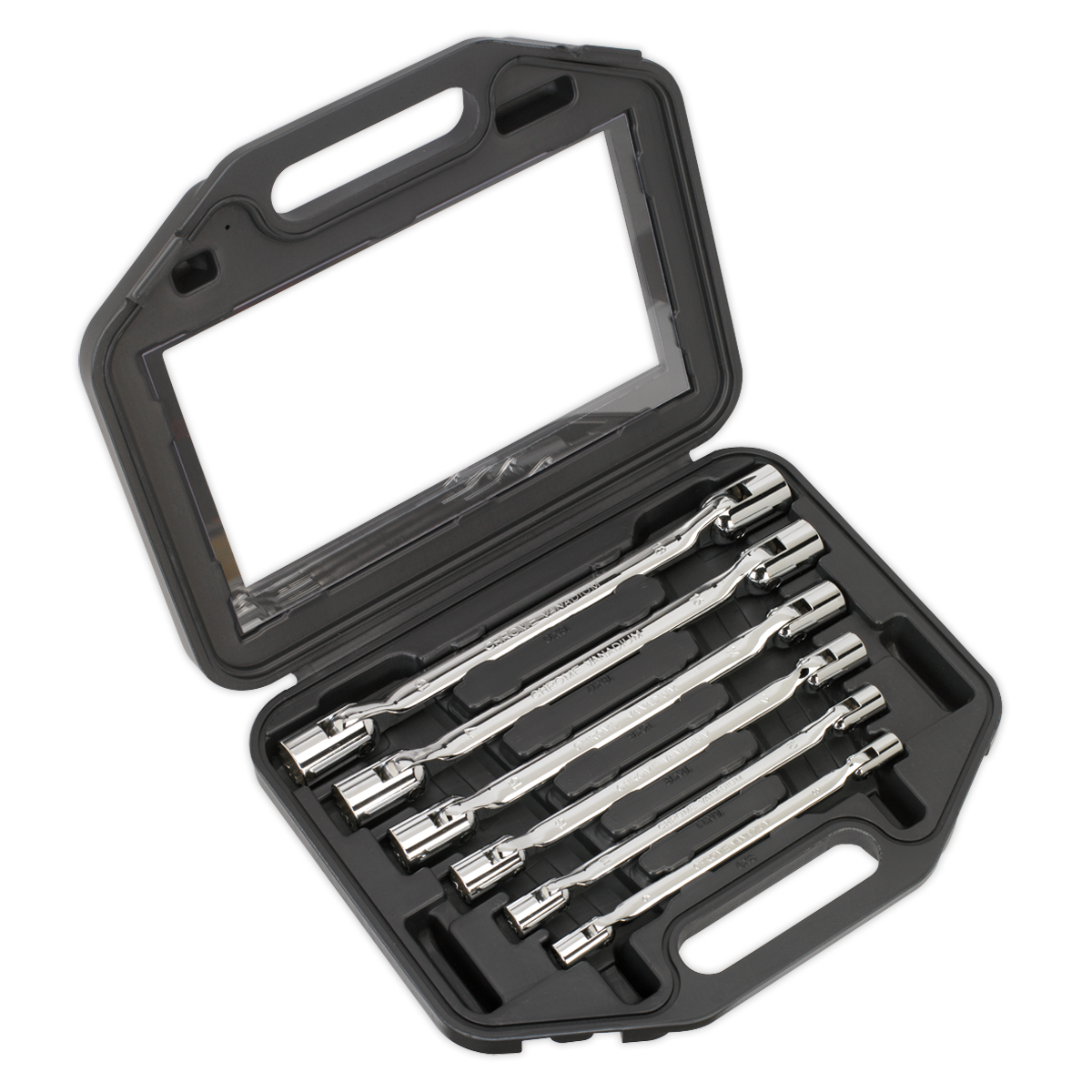 Sealey AK635 Premier Double Flexi-Head Socket Spanner Set 6pc - additional view 5