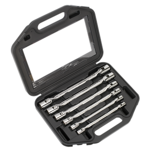 Sealey AK635 Premier Double Flexi-Head Socket Spanner Set 6pc - additional view 5