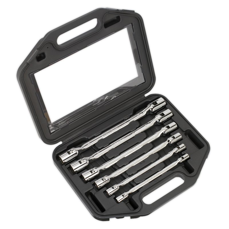 Sealey AK635 Premier Double Flexi-Head Socket Spanner Set 6pc - additional view 5