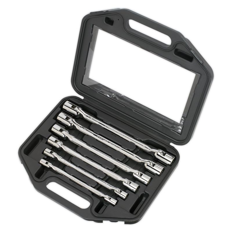 Sealey AK635 Premier Double Flexi-Head Socket Spanner Set 6pc - additional view 6
