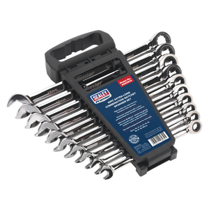 Sealey AK63914 Premier Extra-Long Combination Ratchet Spanner Set 10pc - additional view 10