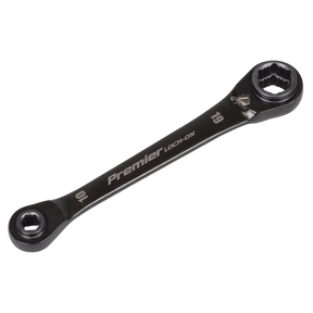 Sealey AK63923 Premier Black 4-in-1 Reversible Lock-On™ Ratchet Ring Spanner