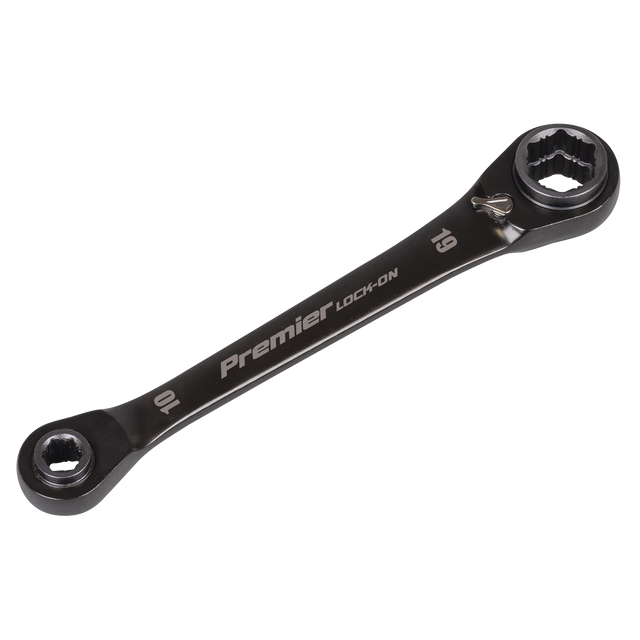 Sealey AK63923 Premier Black 4-in-1 Reversible Lock-On™ Ratchet Ring Spanner