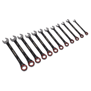 Sealey AK63940B Premier Black Combination Ratchet Spanner Set 12pc - additional view 4