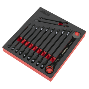 Sealey AK63940B Premier Black Combination Ratchet Spanner Set 12pc - additional view 2