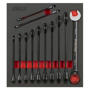 Sealey AK63940B Premier Black Combination Ratchet Spanner Set 12pc - additional view 3