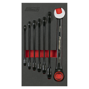 Sealey AK63941B Premier Black Combination Ratchet Spanner Set 7pc - additional view 7