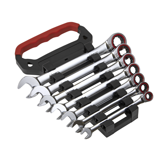 Sealey AK63941 Premier Platinum Combination Ratchet Spanner Set 7pc
