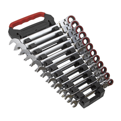 Sealey AK63942 Premier Platinum Flexi-Head Ratchet Combination Spanner Set 12pc