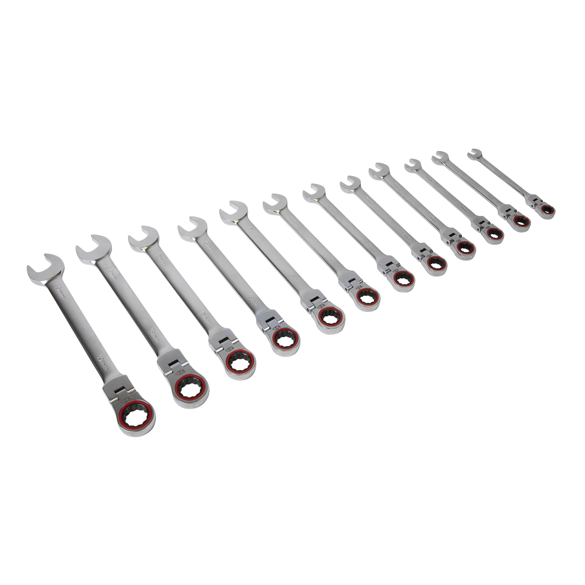 Sealey AK63942 Premier Platinum Flexi-Head Ratchet Combination Spanner Set 12pc - additional view 3