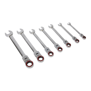 Sealey AK63943 Premier Platinum Flexi-Head Ratchet Combination Spanner Set 7pc - additional view 4