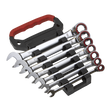 Sealey AK63945 Premier Platinum Reversible Ratchet Combination Spanner Set 7pc