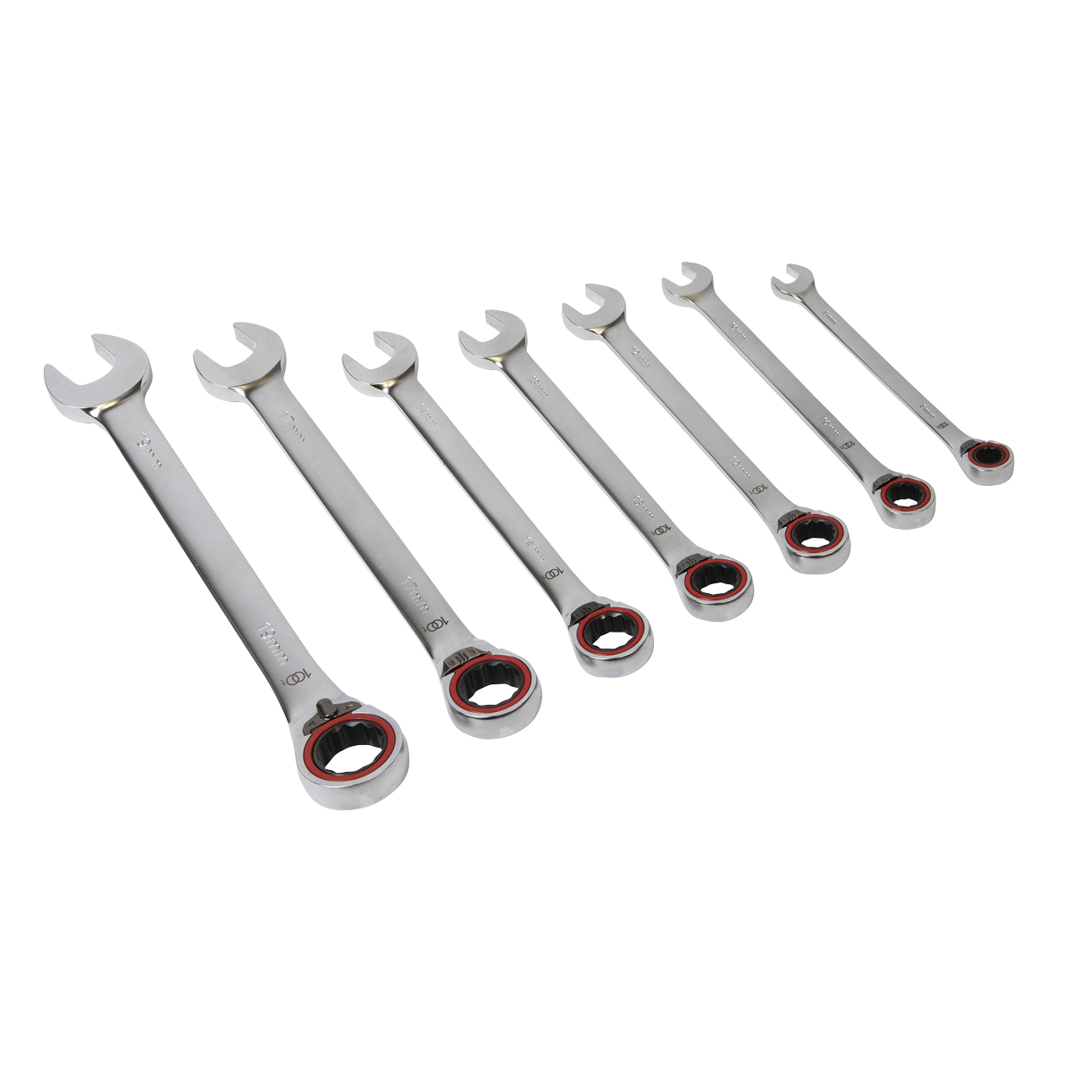 Sealey AK63945 Premier Platinum Reversible Ratchet Combination Spanner Set 7pc - additional view 4
