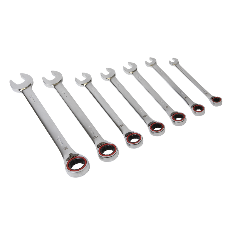 Sealey AK63945 Premier Platinum Reversible Ratchet Combination Spanner Set 7pc - additional view 4