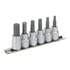 Sealey AK656 Premier Hex Key Socket Bit Set 3/8"Sq Drive 6pc