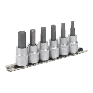 Sealey AK656 Premier Hex Key Socket Bit Set 3/8"Sq Drive 6pc