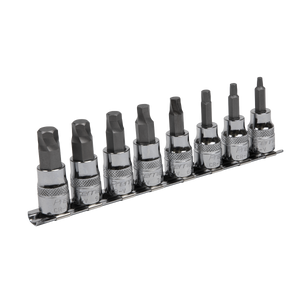 Sealey AK65601 Premier Lock-On™ Hex Socket Bit Set 3/8"Sq Drive 8pc
