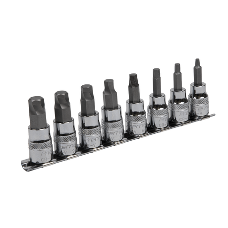 Sealey AK65601 Premier Lock-On™ Hex Socket Bit Set 3/8"Sq Drive 8pc