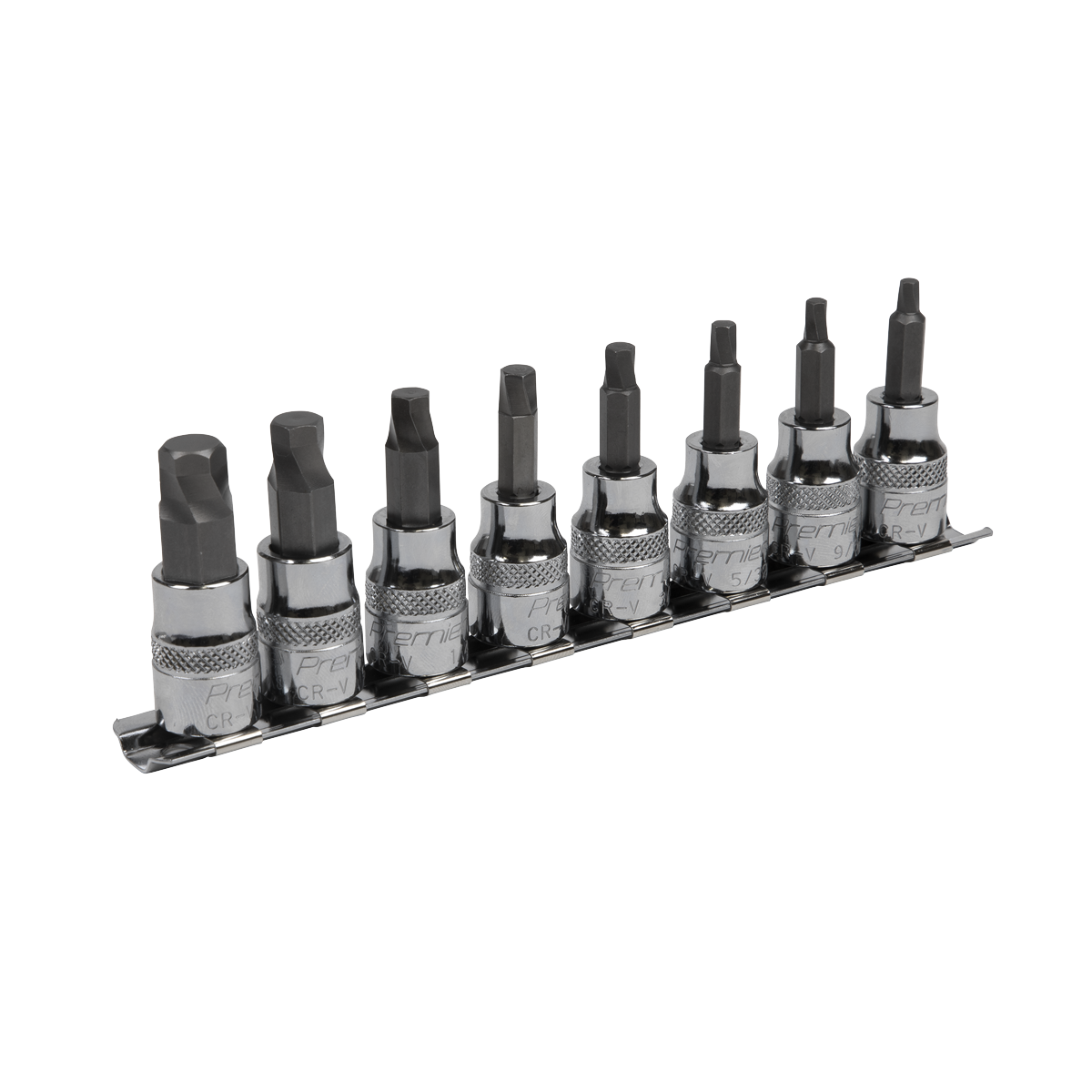 Sealey AK65603 Premier Imperial Lock-On™ Hex Socket Bit Set 3/8"Sq Drive 8pc