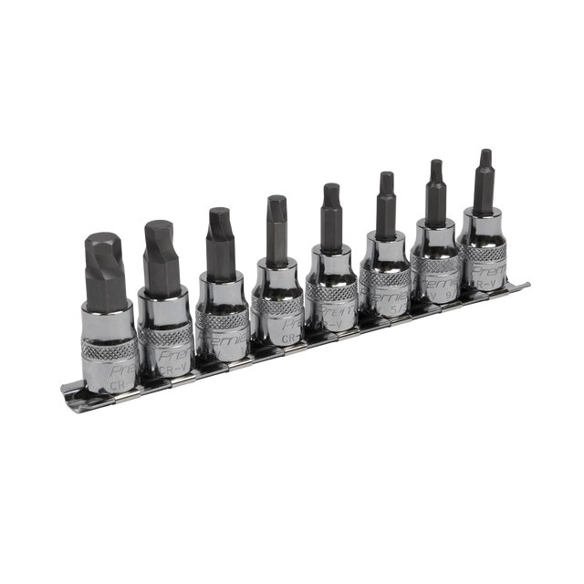 Sealey AK65603 Premier Imperial Lock-On™ Hex Socket Bit Set 3/8"Sq Drive 8pc