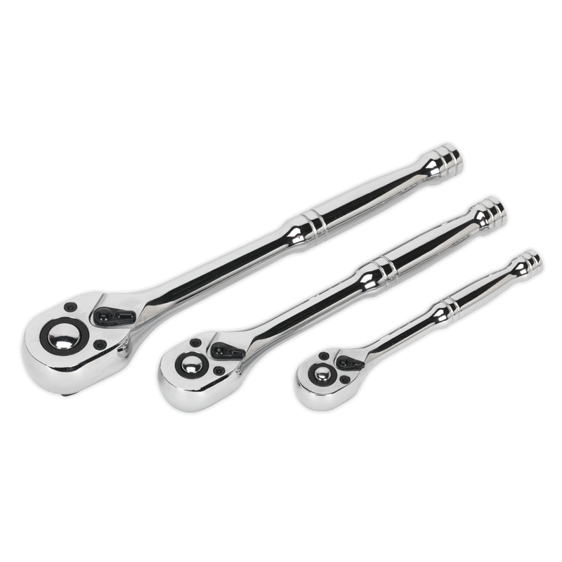 Sealey AK6672 Premier Pear-Head Ratchet Wrench Set with Flip Reverse 3pc - additional view 3