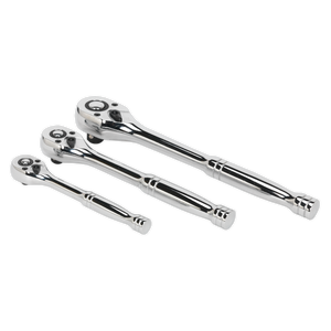 Sealey AK6672 Premier Pear-Head Ratchet Wrench Set with Flip Reverse 3pc - additional view 4