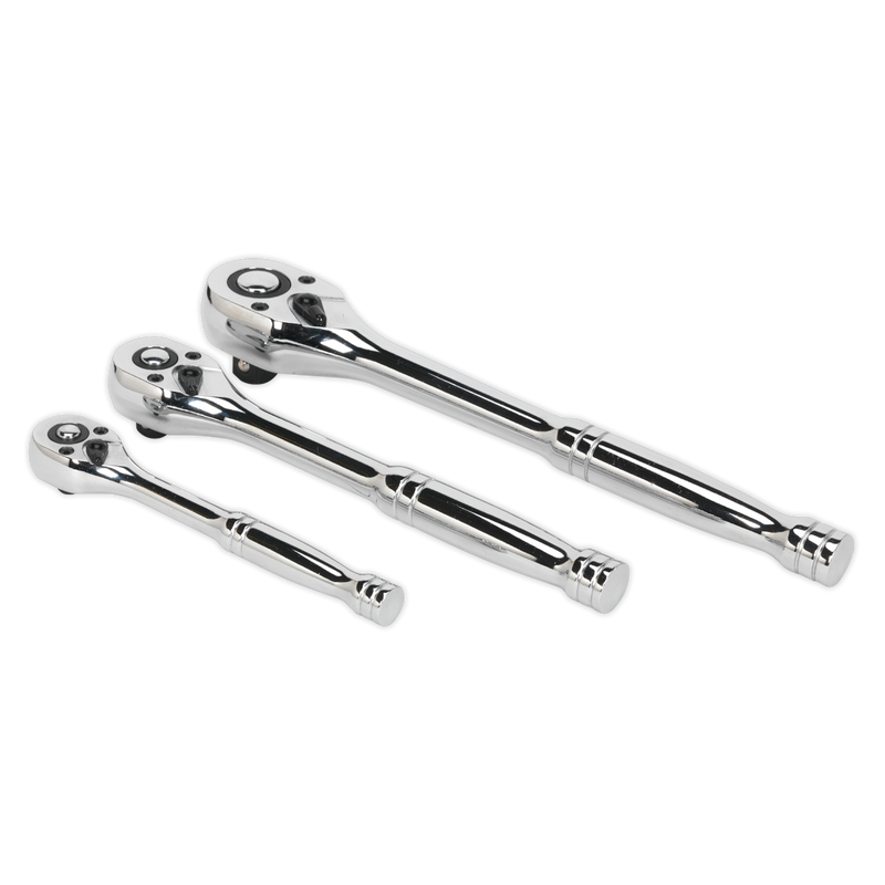 Sealey AK6672 Premier Pear-Head Ratchet Wrench Set with Flip Reverse 3pc - additional view 4