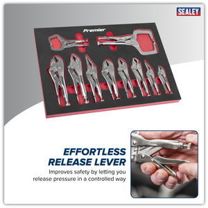 Sealey AK6802 Premier Locking Pliers Set with Tool Tray 10pc - additional view 10