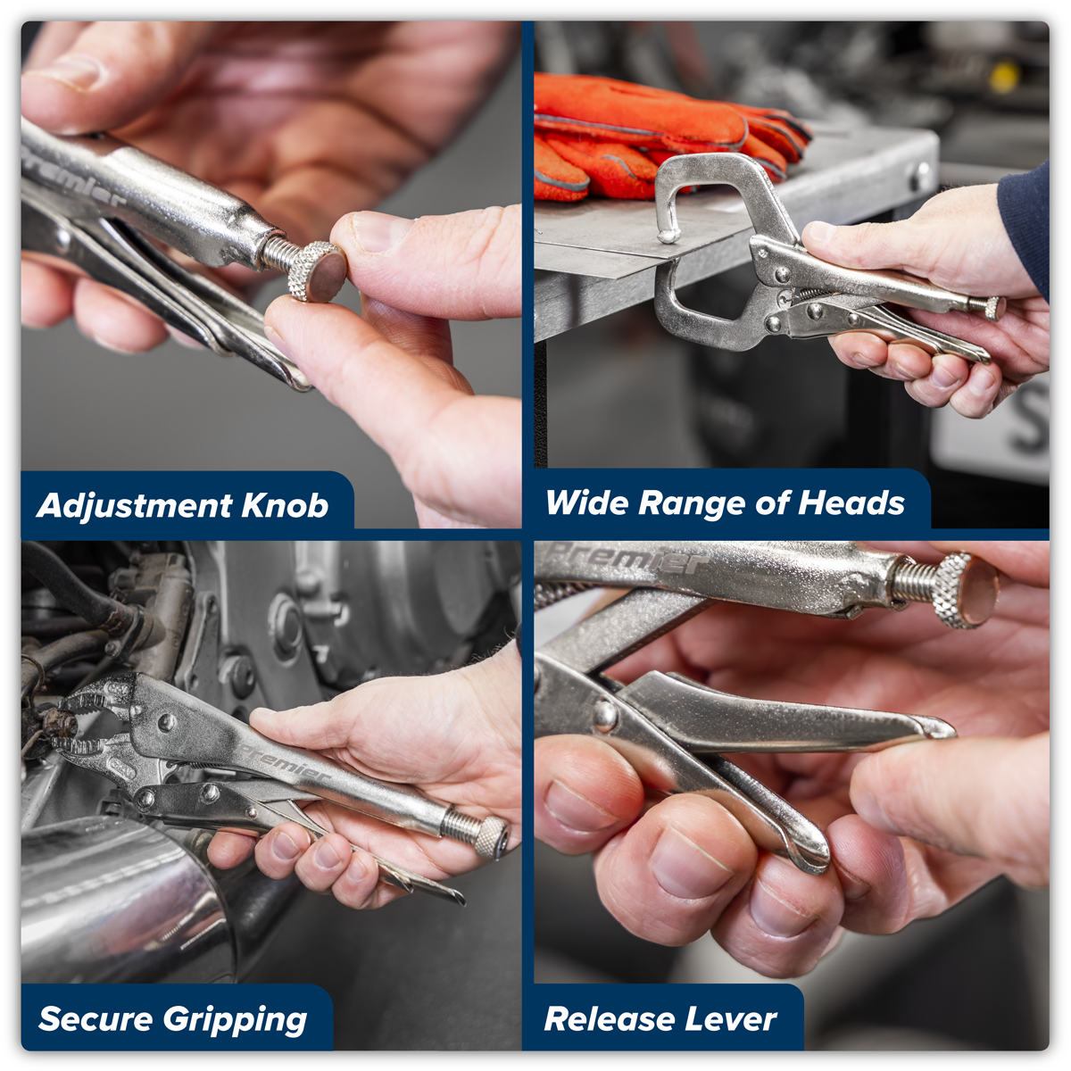 Sealey AK6802 Premier Locking Pliers Set with Tool Tray 10pc - additional view 3