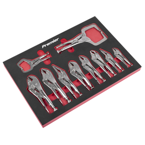Sealey AK6802 Premier Locking Pliers Set with Tool Tray 10pc