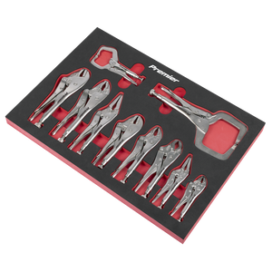 Sealey AK6802 Premier Locking Pliers Set with Tool Tray 10pc - additional view 4
