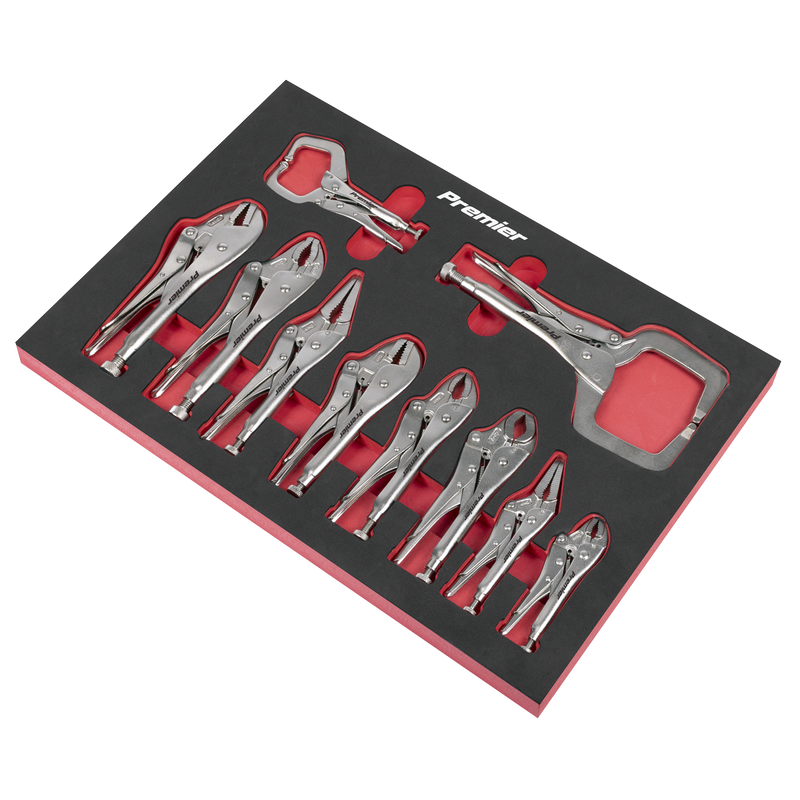 Sealey AK6802 Premier Locking Pliers Set with Tool Tray 10pc - additional view 4