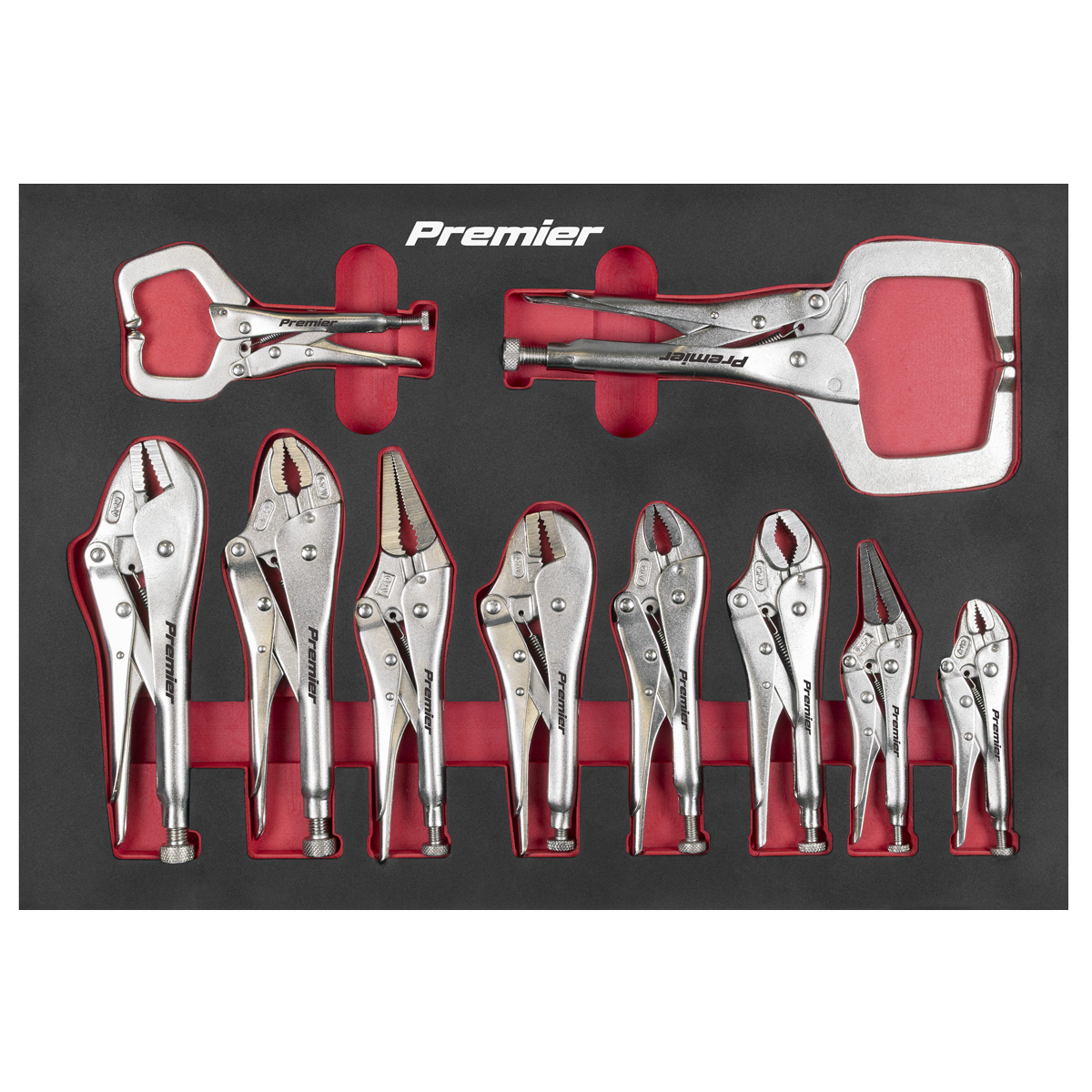 Sealey AK6802 Premier Locking Pliers Set with Tool Tray 10pc - additional view 5