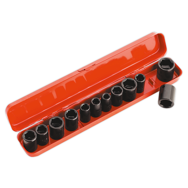 Sealey AK682 Premier Metric/Imperial Impact Socket Set 3/8"Sq Drive 12pc