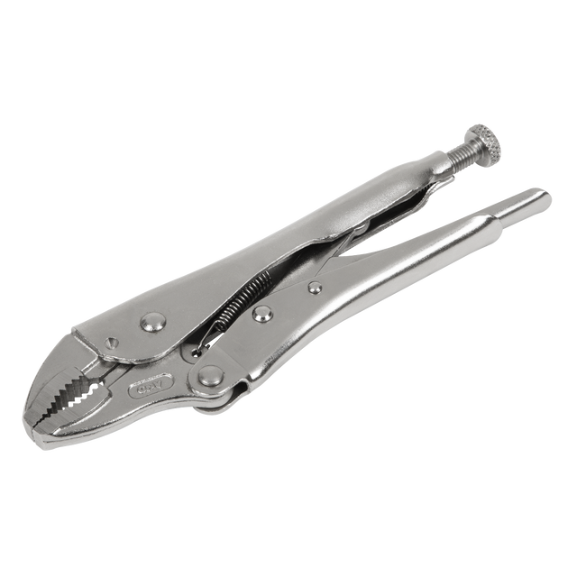 Sealey AK6820 Premier Locking Pliers Curved Jaws 185mm 0-38mm Capacity