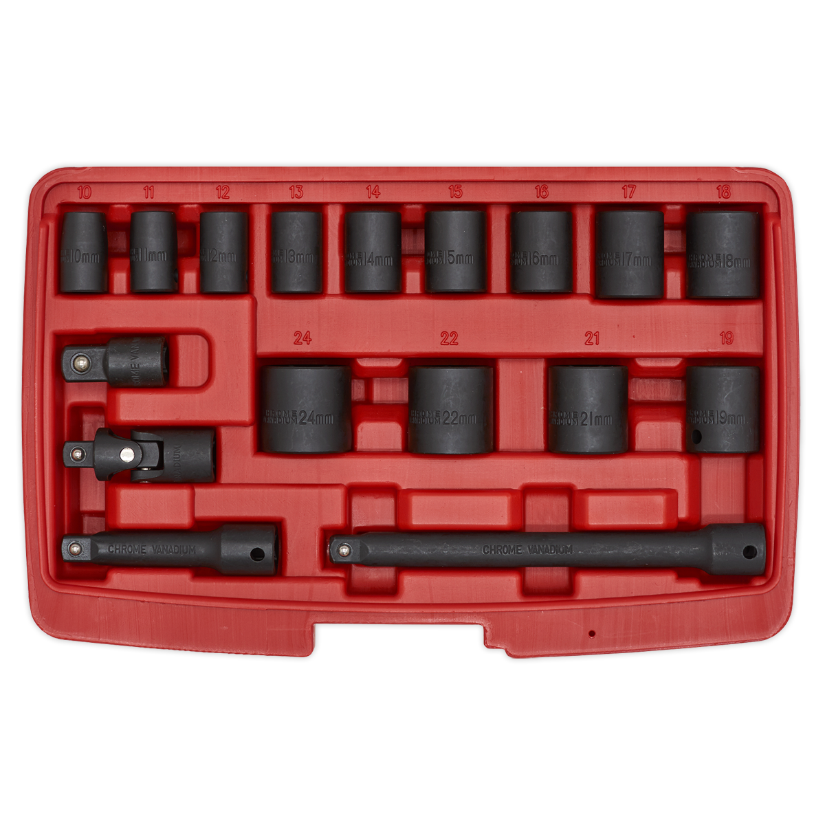 Sealey AK68217 Premier Impact Socket Set 3/8"Sq Drive 17pc - additional view 6