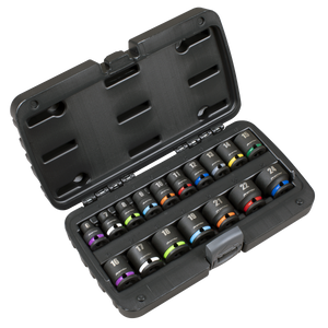 Sealey AK68218 Impact Socket Set 3/8"Sq Drive 17pc