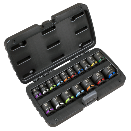 Sealey AK68218 Impact Socket Set 3/8"Sq Drive 17pc