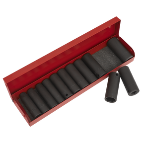 Sealey AK683 Premier Metric/Imperial Deep Impact Socket Set 3/8"Sq Drive 12pc
