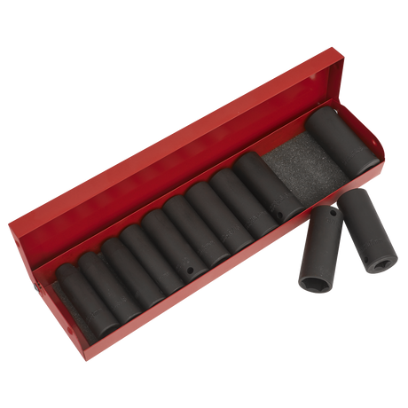 Sealey AK683 Premier Metric/Imperial Deep Impact Socket Set 3/8"Sq Drive 12pc