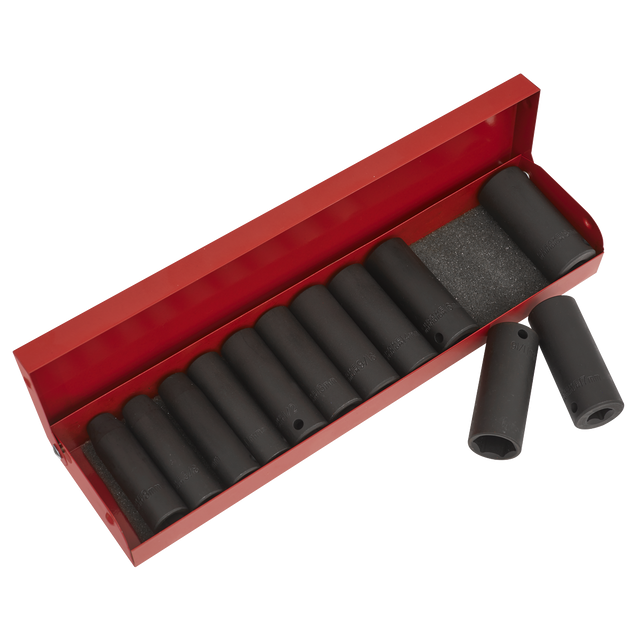 Sealey AK683 Premier Metric/Imperial Deep Impact Socket Set 3/8"Sq Drive 12pc