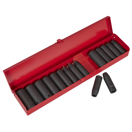 Sealey AK685 Premier Metric/Imperial Deep Impact Socket Set 1/2"Sq Drive 16pc