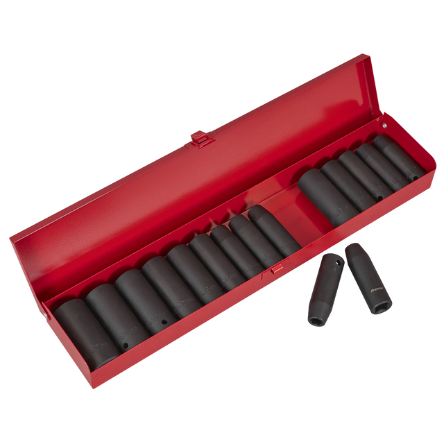 Sealey AK685 Premier Metric/Imperial Deep Impact Socket Set 1/2"Sq Drive 16pc