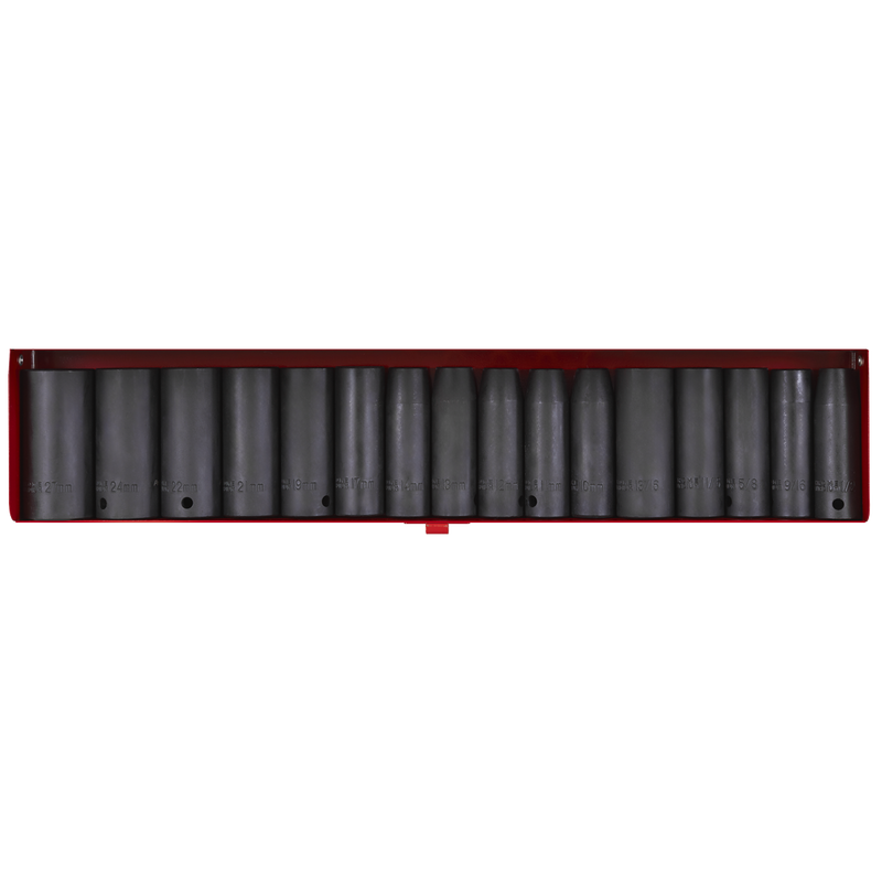 Sealey AK685 Premier Metric/Imperial Deep Impact Socket Set 1/2"Sq Drive 16pc - additional view 6